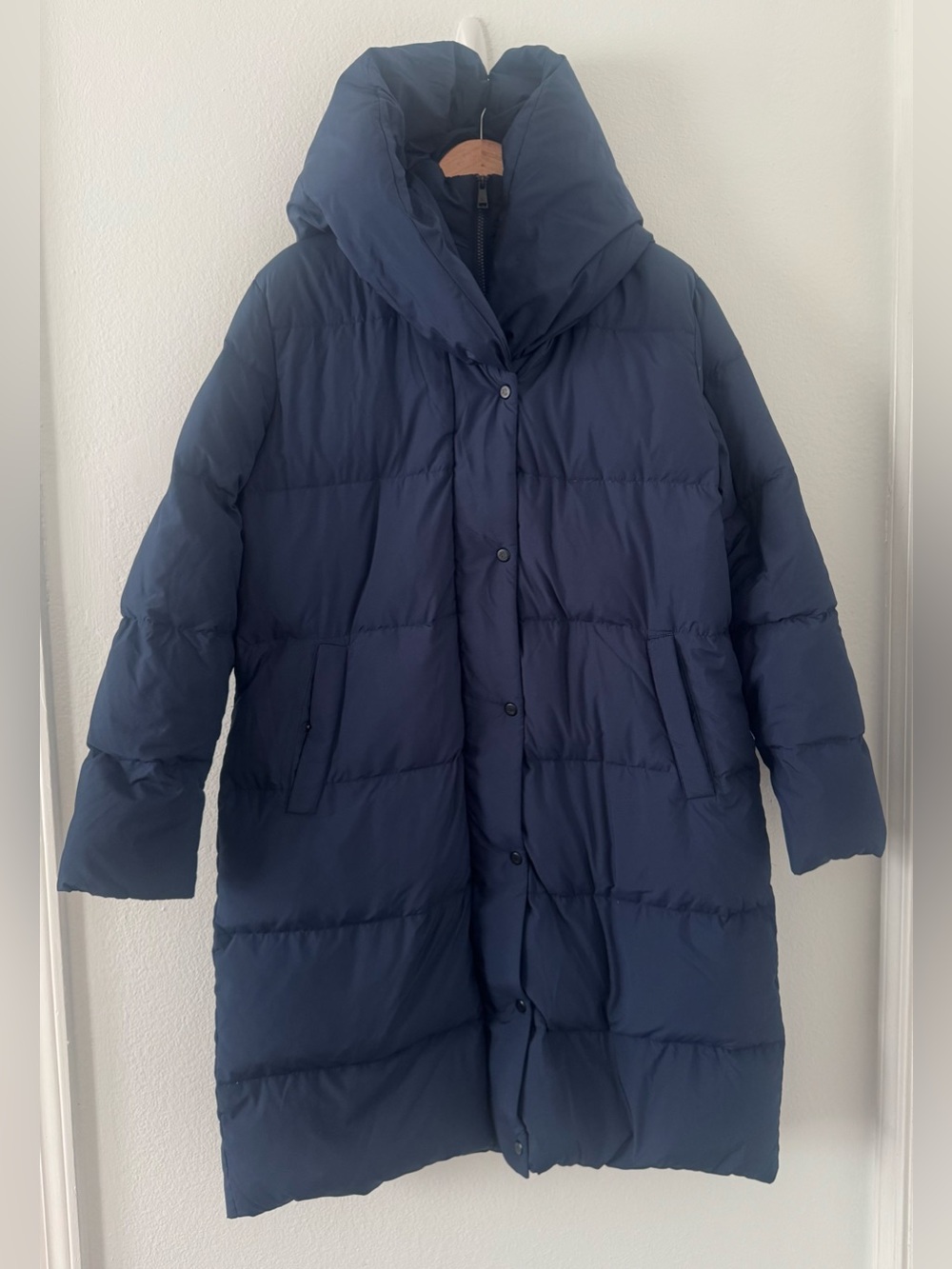 Lauren Ralph Lauren Pillow Hood Longline Down & Feather Jacket Coat Navy XL